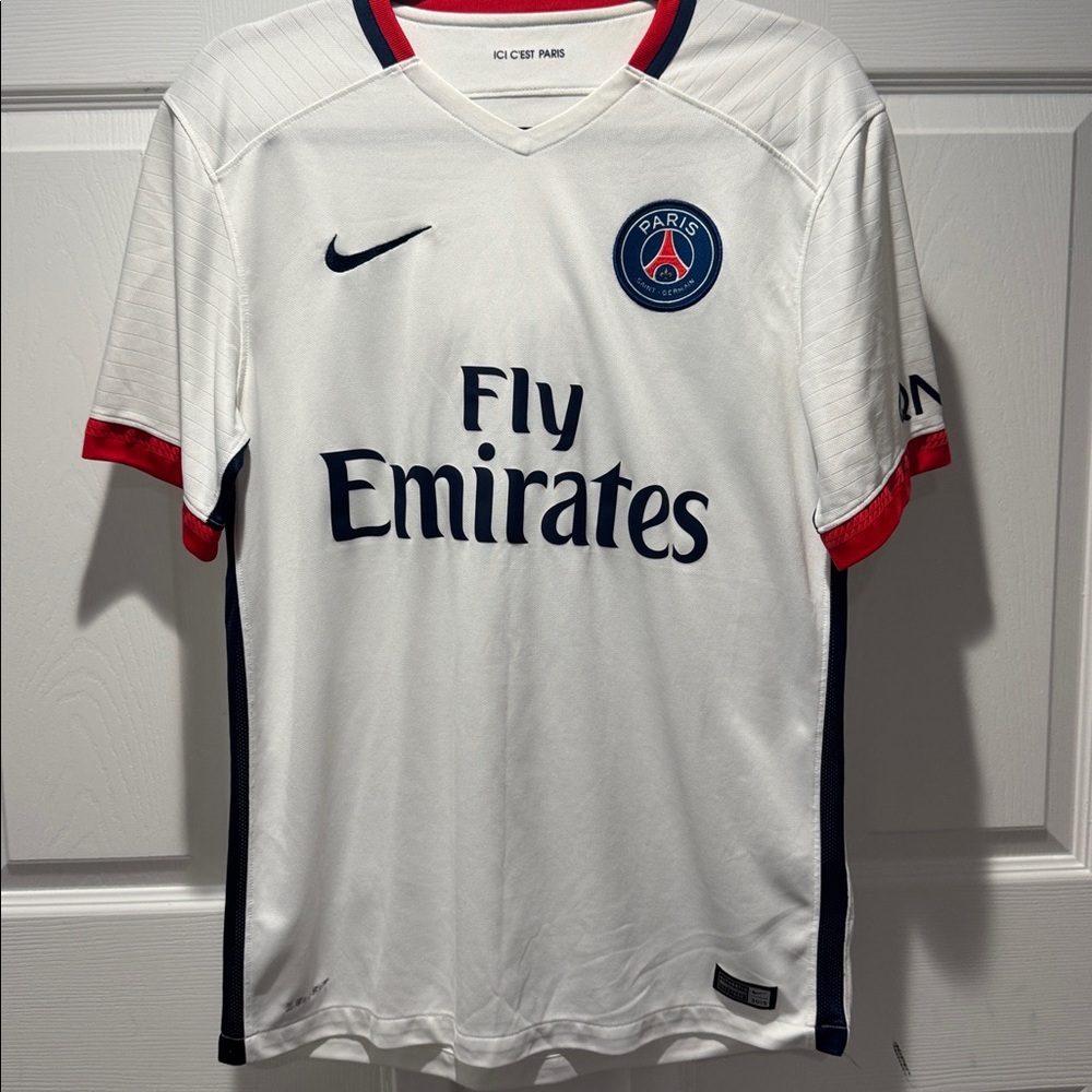 Nike PSG White Jersey with Red and Blue Accents
